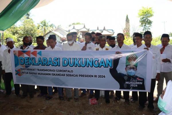 Transmigran Gorontalo Nyatakan Sikap Dukung Gus Muhaimin Presiden 2024