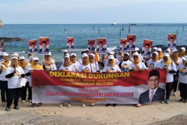 Di Belitung, Komunitas Senam Mencering Dukung Gus Muhaimin Presiden 2024