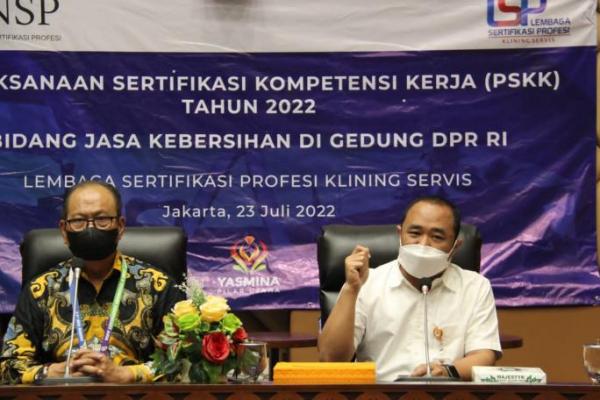 BNSP Sertifikasi Kompetensi Tenaga Kerja Klining Servis di Gedung DPR RI