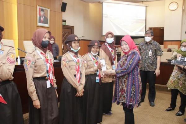 Siti Fauziah Terima Kunjungan Peserta Jambore Nasional XI 2022