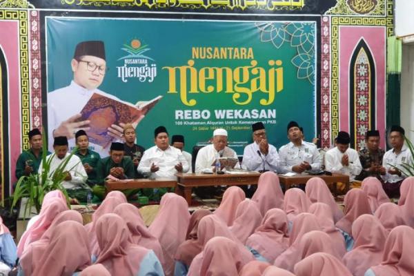 Santri PPTQ Khataman Quran 100 Kali demi PKB Menang dan Gus Muhaimin Presiden