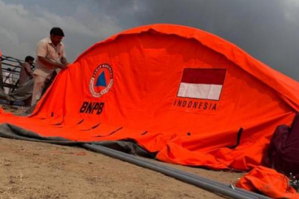 BNPB Dirikan Tenda di Pos Pengungsian di Distrik Bin Qasim Pakistan