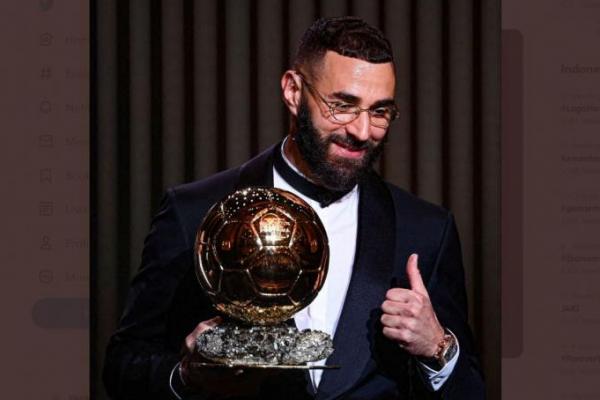 Karim Benzema Raih Ballon d`Or 2022