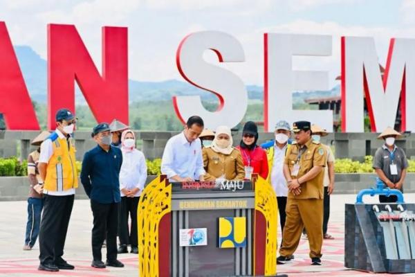 Presiden Jokowi Resmikan Bendungan Semantok di Kabupaten Nganjuk