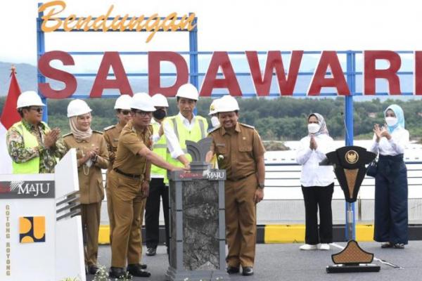 Presiden Jokowi Resmikan Bendungan Sadawarna di Kabupaten Sumedang