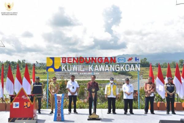 Presiden Jokowi Resmikan Bendungan Kuwil Kawangkoan di Minahasa Utara