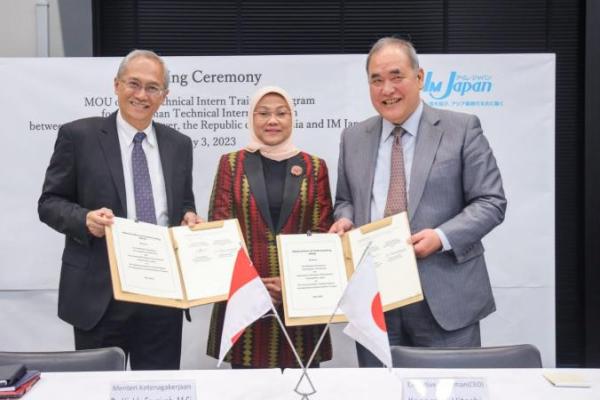 Teken MoU dengan IM Japan, Kemnaker Terus Perkuat Program Pemagangan