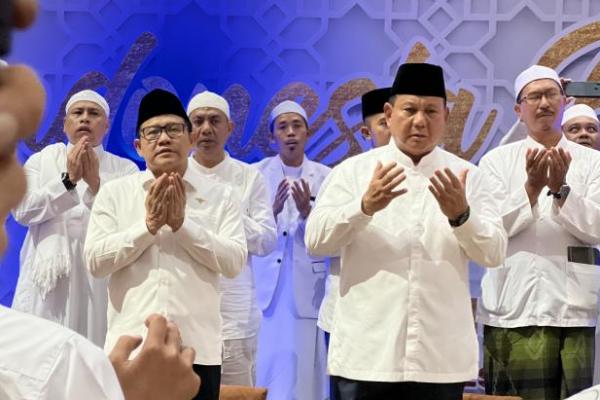 Gus Imin dan Prabowo Shalawatan di Istiqlal