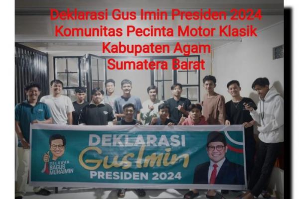 Pecinta Motor Klasik Agam dan Bukittinggi Dukung Gus Imin Presiden 2024