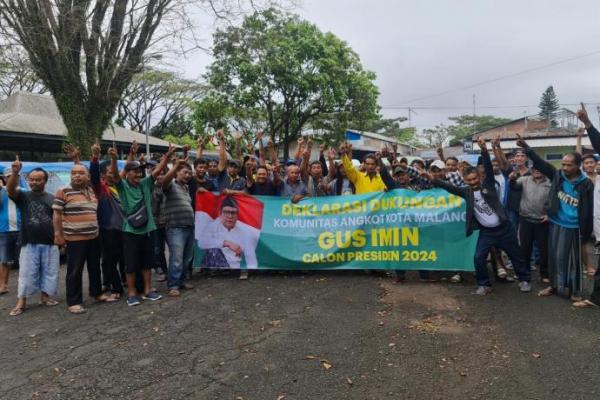 Ratusan Supir Angkot Kota Malang Deklarasi Gus Imin Capres 2024