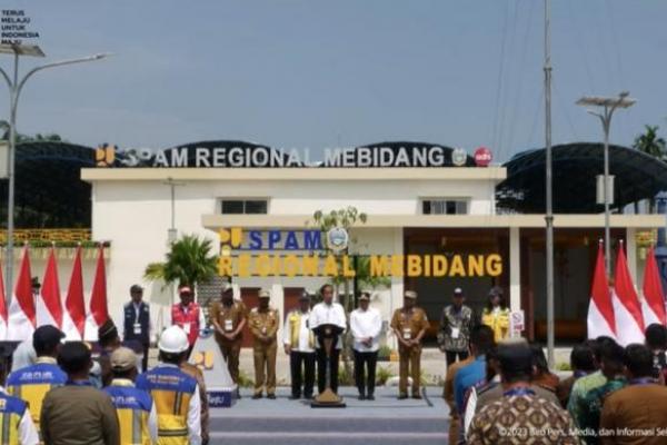 Presiden Jokowi Resmikan SPAM Regional Mebidang di Kota Binjai