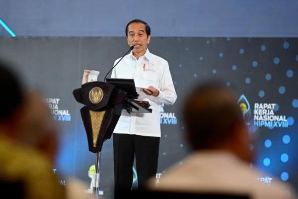 Buka Rakernas HIPMI, Presiden Jokowi: Peringkat Daya Saing Indonesia Naik