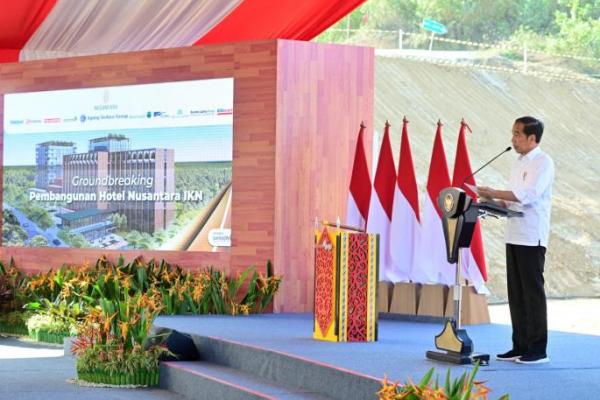 Presiden Jokowi Peletakan Batu Pertama Hotel Nusantara di Kawasan IKN