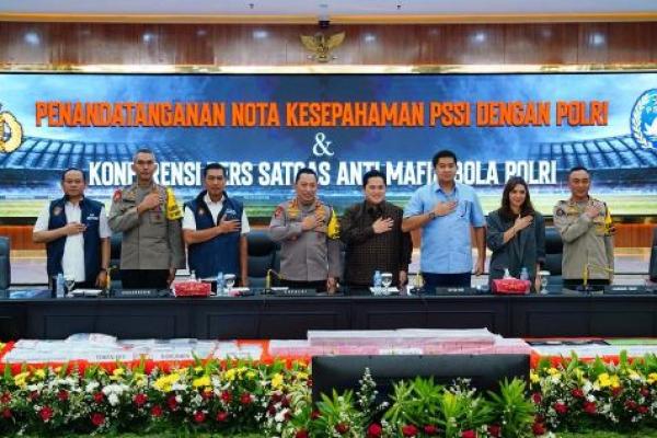 PSSI-Polri Teken MoU, Komitmen Wujudkan Sepakbola Kondusif