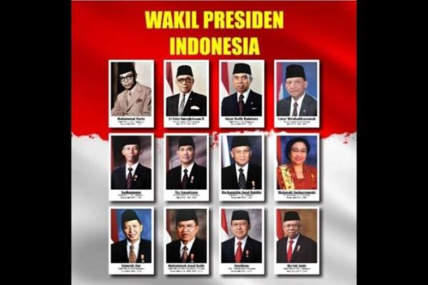 Daftar Wakil Presiden RI sejak Indonesia Merdeka Tahun 1945