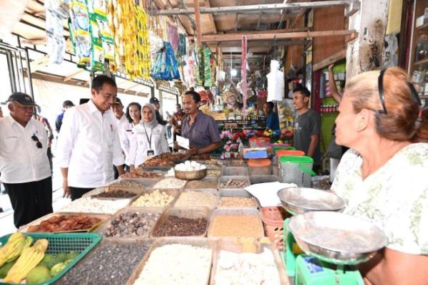 Presiden Jokowi Cek Harga Pangan di Pasar Kawat Tanjungbalai