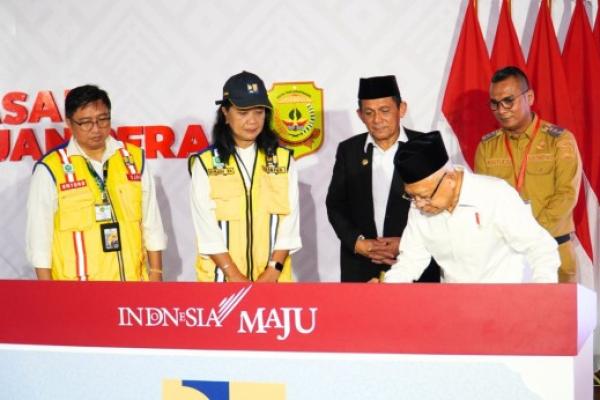 Resmikan Revitalisasi Pasar Baru Encik Puan Perak, Wapres: Ini akan Memperkuat Ekonomi Daerah