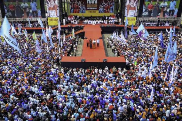 Serikat Buruh Apresiasi Presiden Prabowo Hadiri Peringatan May Day di Monas