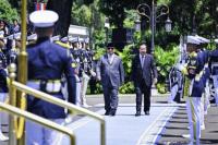 Presiden Prabowo Terima Kunjungan Presiden Senat Kamboja Hun Sen di Istana Merdeka