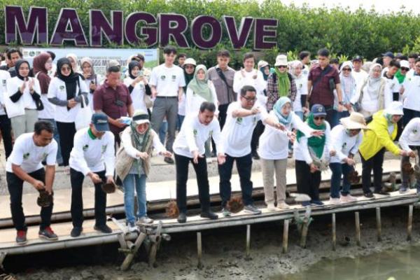 Bersama Forhati dan Kahmi, Bupati Maesyal Tanam Mangrove di Mauk Tangerang