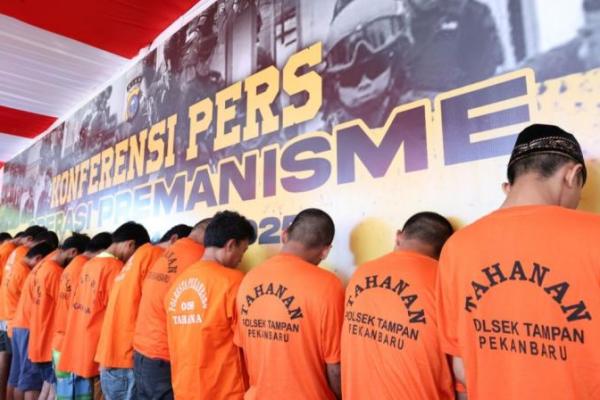Operasi Lancang Kuning, Polda Riau Ciduk 169 Preman Jalanan