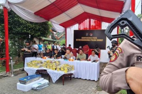 Polda Sumut Ungkap Sindikat Narkoba Antarprovinsi, Sita Sabu-sabu Seberat 100 Kg