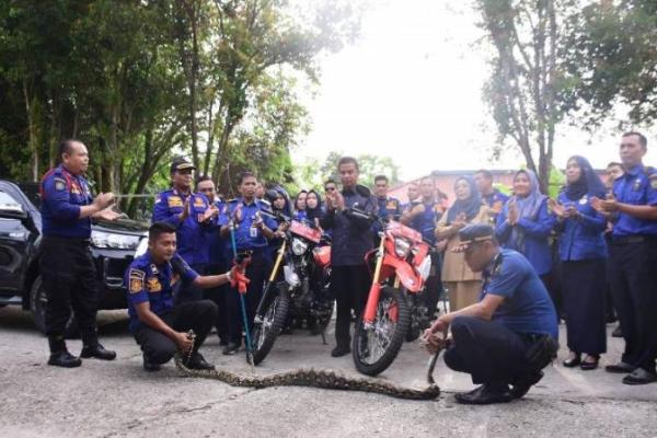 Pemkab Kampar Serahkan Bantuan Kendaraan ke Dinas Pemadam Kebakaran