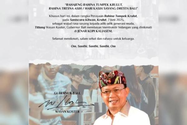 Anak Muda Bali Ngopi Bareng Bersama Gubernur Koster di Hari Kasih Sayang
