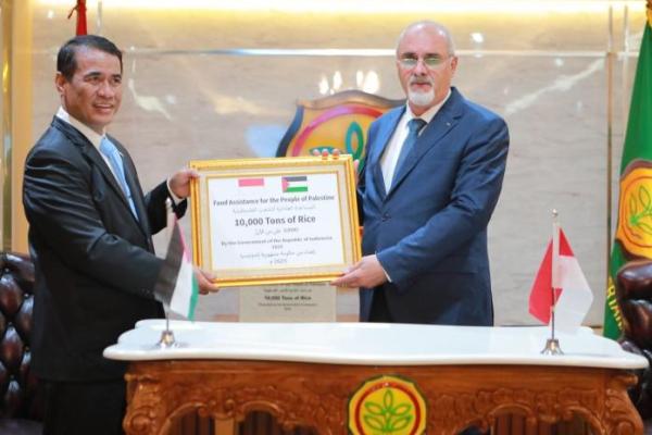 Mentan Sebut Indonesia Hibahkan 10 Ribu Ton Beras ke Palestina