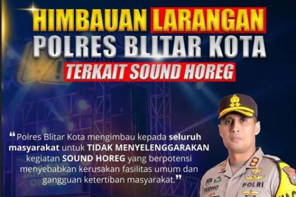 Polres Blitar Kota Ancam Tindak Hukum Pelaku Sound Horeg