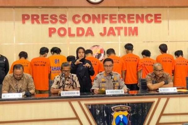 Polda Jatim Ringkus 12 Pelaku Curanmor, Sita 17 Sepeda Motor