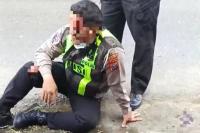 Razia Berujung Petaka, Polisi Satlantas Blitar Ditabrak Pikap